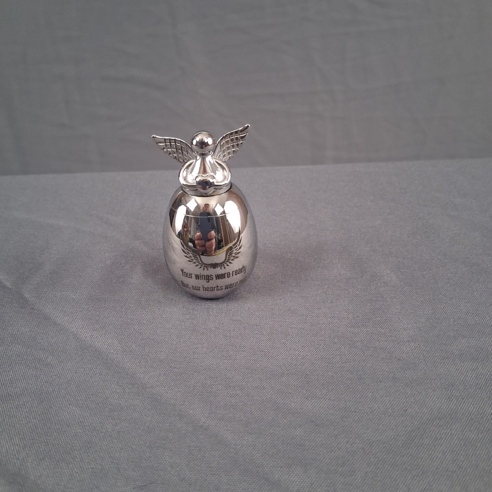 Angel Urn Keepsake Cremation Memorial Small Pot With Spoon And Pouch Cat Dog NEW - Picture 4 of 10